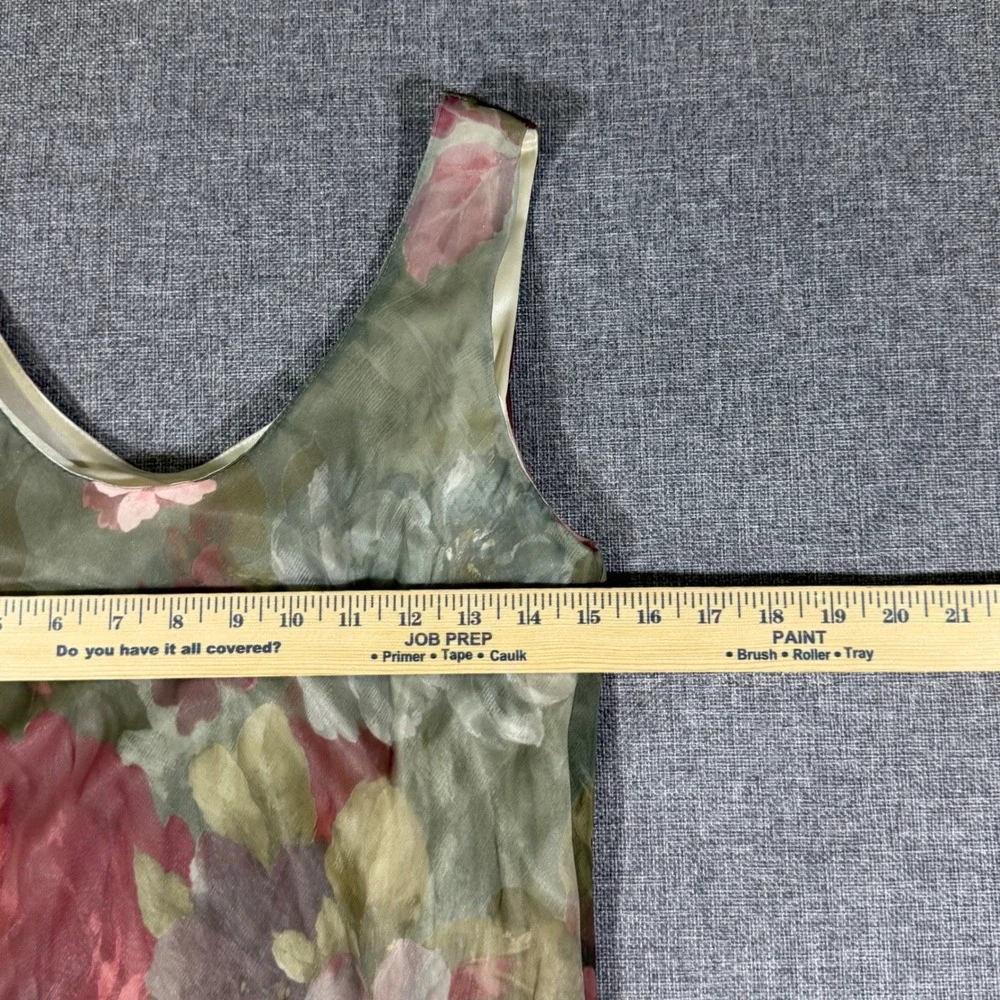 VTG Jeffrey & Dara Floral Dress Jacket Set Womens 6 Green Pink Fairycore Evening